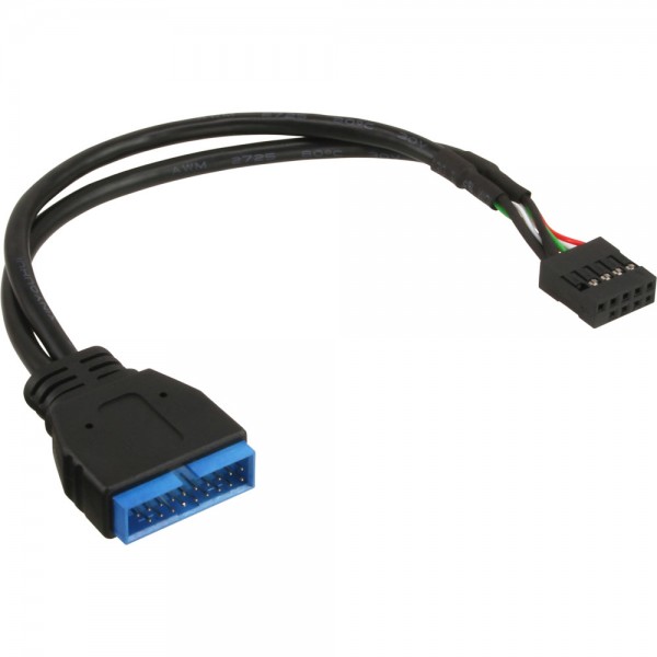 InLine® USB 2.0 zu 3.0 Adapterkabel intern, USB 2.0 Mainboard auf USB 3.0 intern, 0,3m
