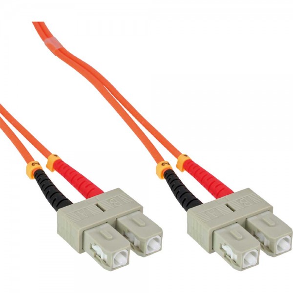 InLine® LWL Duplex Kabel, SC/SC, 50/125µm, OM2, 0,5m