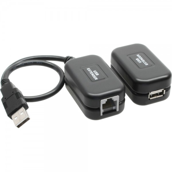 InLine® USB Verlängerung, bis 60m über Netzwerkkabel RJ45 Cat. 5e