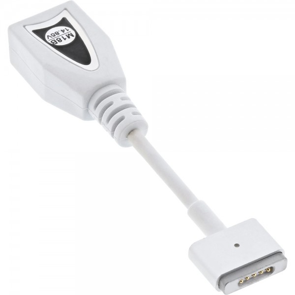 InLine® Wechselstecker M18B (14,85V), für Apple Magsafe2, für Universal Netzteil, 90W/120W, weiß