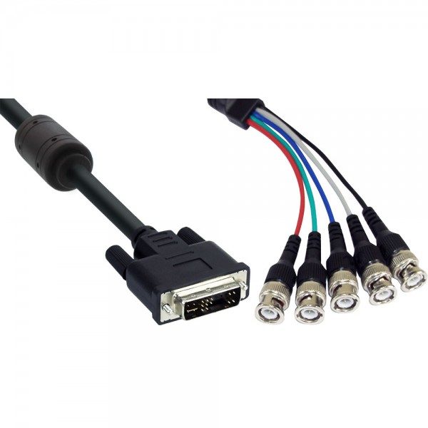 InLine® DVI BNC Kabel, 5x BNC Stecker an DVI-A (12+5) Stecker, 3m