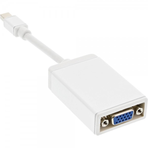 InLine® Mini DisplayPort VGA Adapter, Mini DisplayPort Stecker auf VGA Buchse, weiß