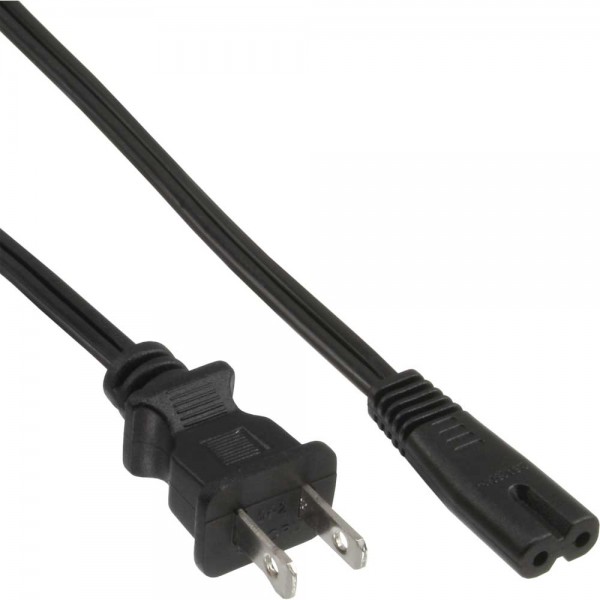 InLine® Netzkabel, Netzstecker USA auf Euro 8 C7 Stecker, 1,0m