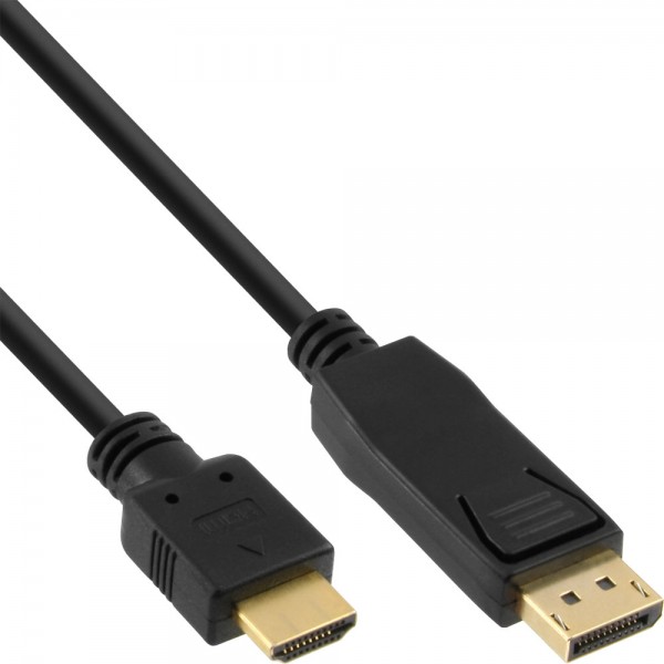 InLine® DisplayPort zu HDMI Konverter Kabel, schwarz, 2m