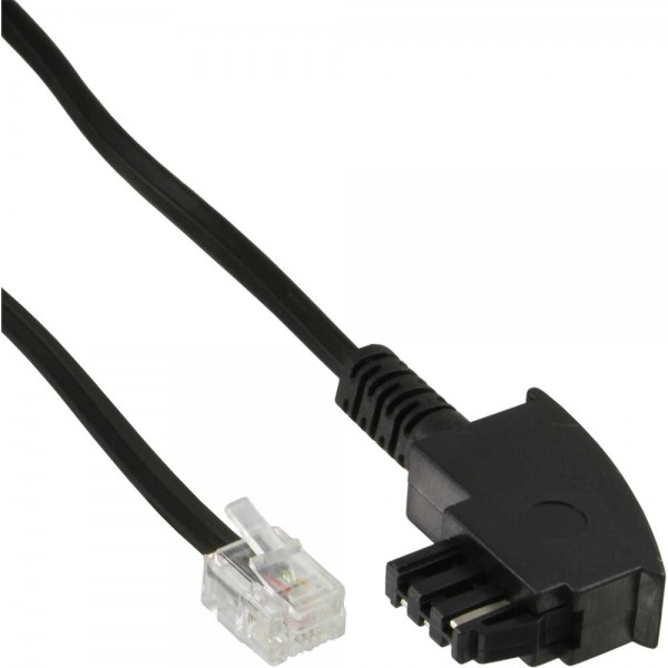 InLine® TAE-F Kabel, für Telekom/Siemens-Geräte, TAE-F Stecker an RJ11 Stecker, 3m