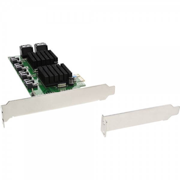 InLine® Schnittstellenkarte, 8x SATA 6Gb/s, mit 8x SATA, PCIe 2.0 (PCI-Express)