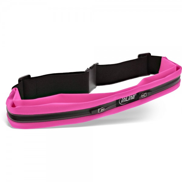 InLine® Sport Gürteltasche Duo pink, stretch, Taillenumfang 78-125cm