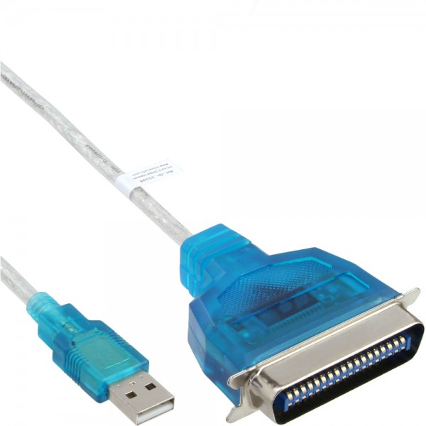InLine® USB zu 36pol Centronic, Drucker-Adapterkabel, 1,8m