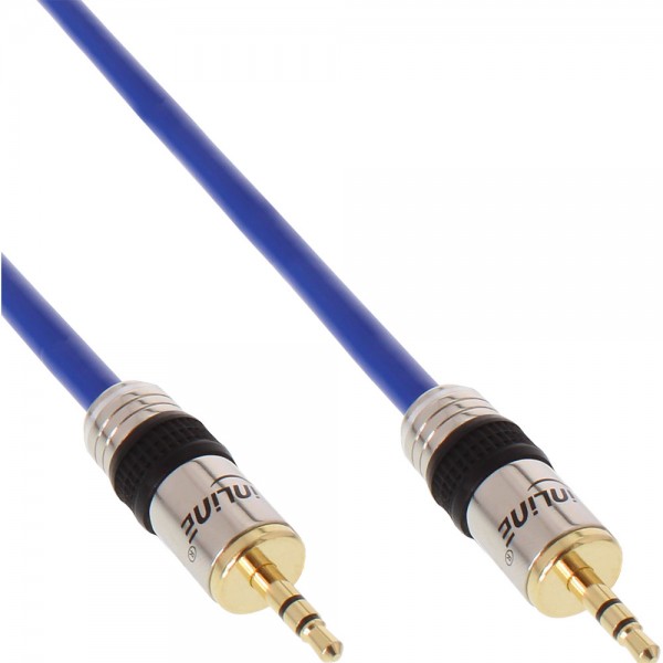 InLine® Klinken-Kabel PREMIUM, 3,5mm Stecker / Stecker, 0,5m