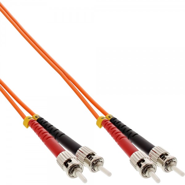 InLine® LWL Duplex Kabel, ST/ST, 50/125µm, OM2, 10m