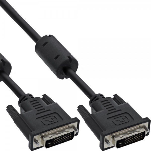 InLine® DVI-D Kabel, digital 24+1 Stecker / Stecker, Dual Link, 2 Ferrite, 3m
