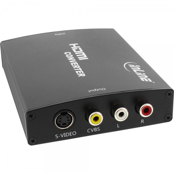 InLine® Konverter HDMI zu Composite/S-Video, mit Audio, Eingang HDMI, Ausgang: Cinch, S-Video und Au