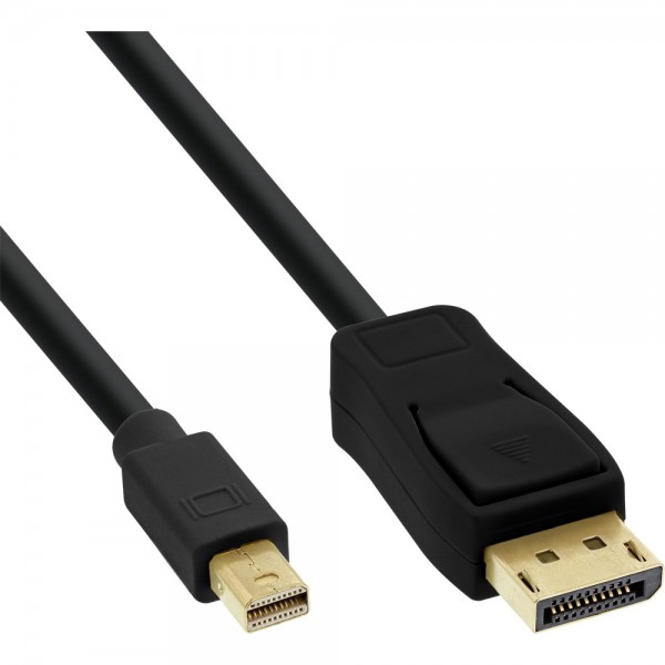 InLine® Mini DisplayPort zu DisplayPort Kabel, schwarz, 1m