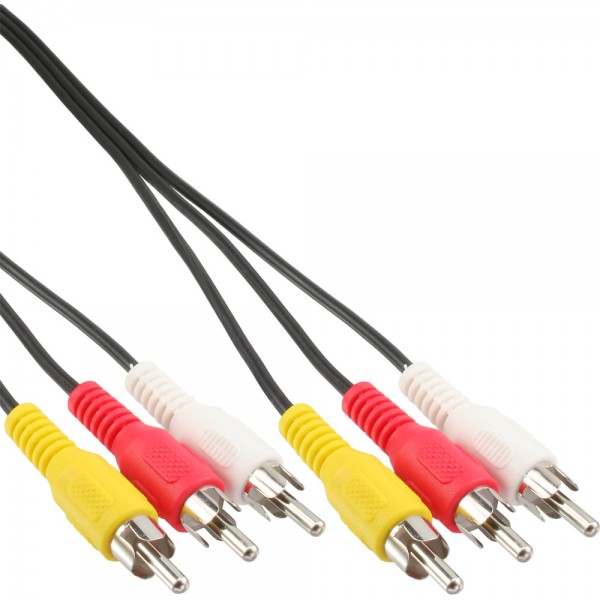 InLine® Cinch Kabel, Audio/Video 3x Cinch, Stecker / Stecker, 2m