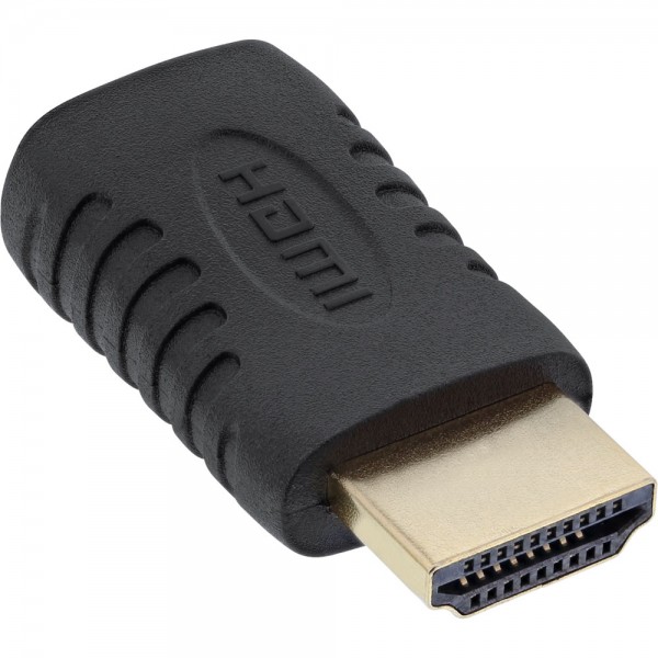 InLine® HDMI Adapter, HDMI A Stecker auf Mini HDMI C Buchse, 4K2K kompatibel, vergoldete Kontakte