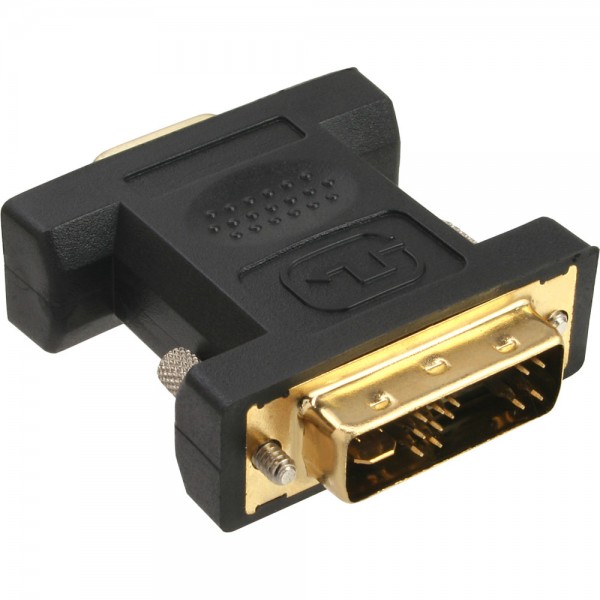 InLine® DVI-A Adapter, Analog 12+5 Stecker auf 15pol HD Buchse (VGA), vergoldet