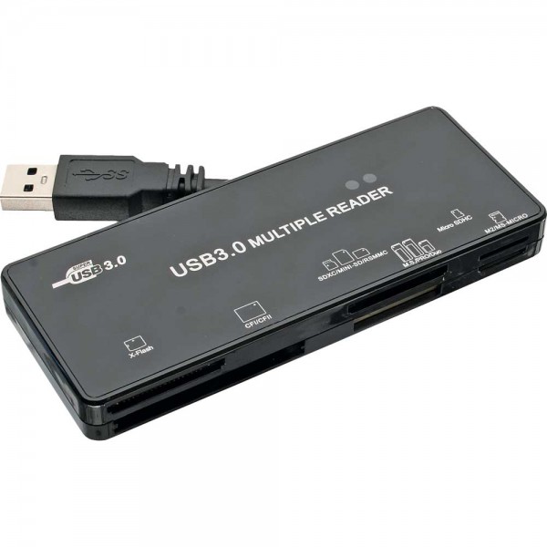 InLine® Card Reader, USB 3.0, all in 1, schwarz