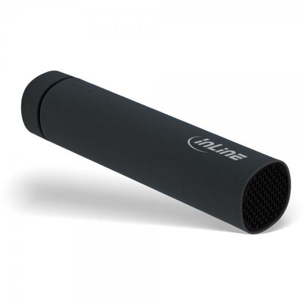 InLine® USB Soundbank Powerbank 2.200mAh, mit Lautsprecher und LED Statusanzeige, schwarz
