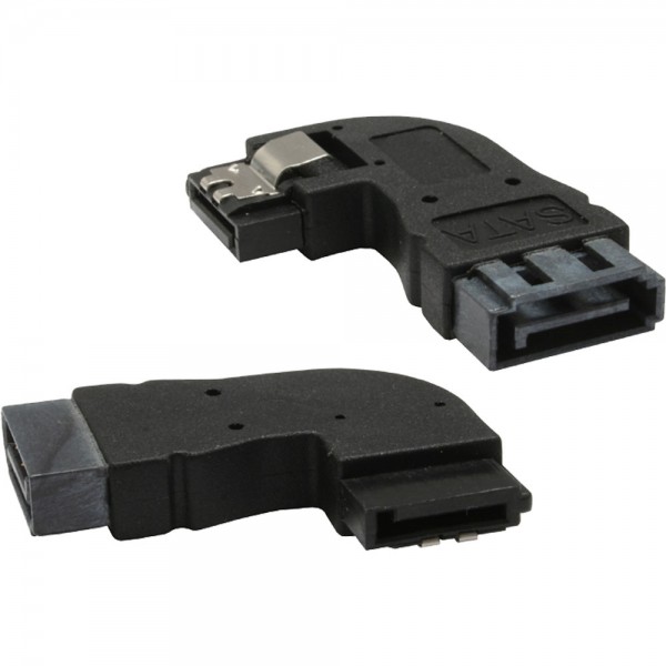 InLine® SATA Adapter Stecker / Buchse, gewinkelt links