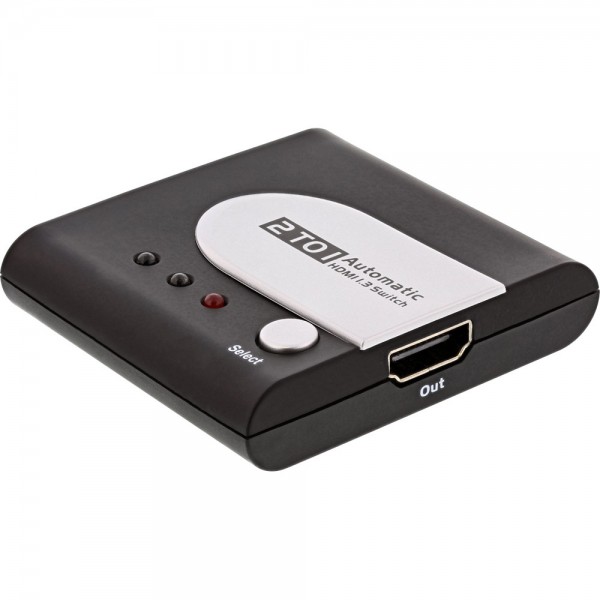 InLine® HDMI Umschalter, 2 IN / 1 OUT, elektronisch, 3D