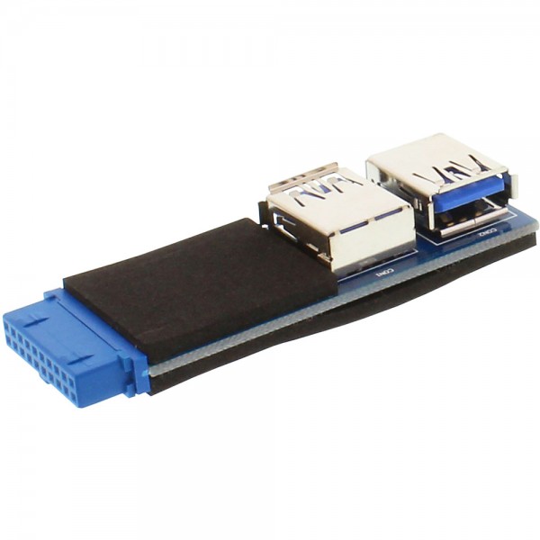 InLine® USB 3.0 Adapter lang, 2x Buchse A auf Pfostenanschluss