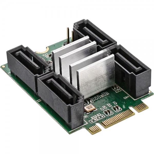 InLine® M.2 PCIe 2.0 SATA Karte, 4x SATA 6Gb/s, RAID 0,1,10,JBOD