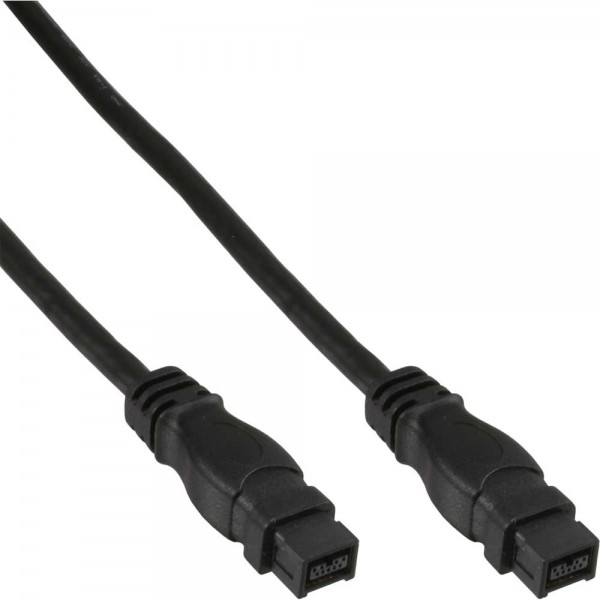 InLine® FireWire Kabel, IEEE1394 9pol Stecker / Stecker, schwarz, 5m