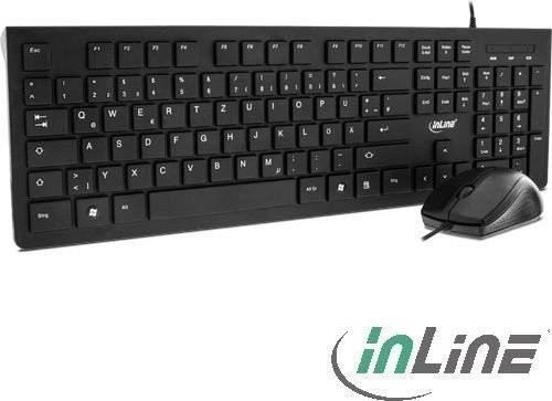 InLine Basic Desktop, Tastatur-Maus Set, schwarz, USB, DE (55367)