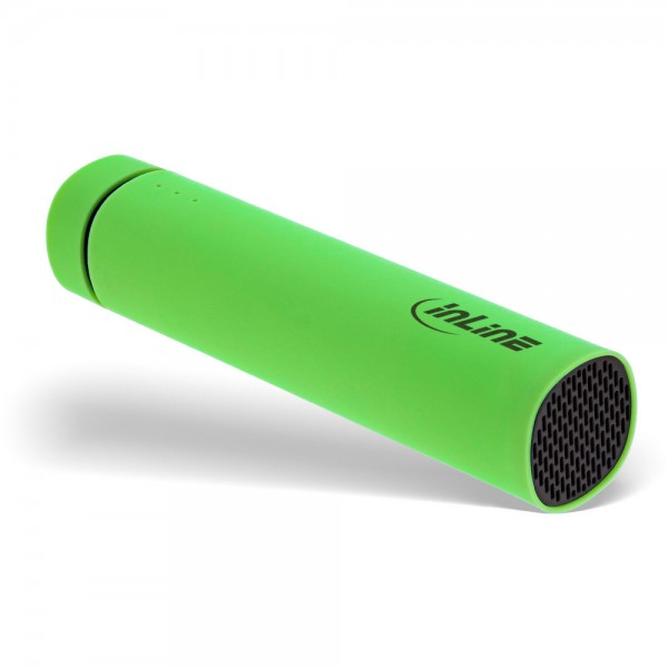 InLine® USB Soundbank Powerbank 2.200mAh, mit Lautsprecher und LED Statusanzeige, grün