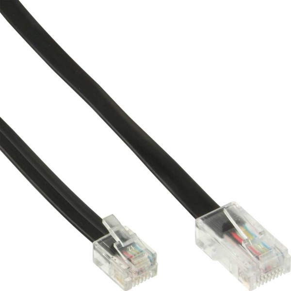 InLine® Modularkabel, RJ45 zu RJ12 Stecker / Stecker, 6-adrig, 15m