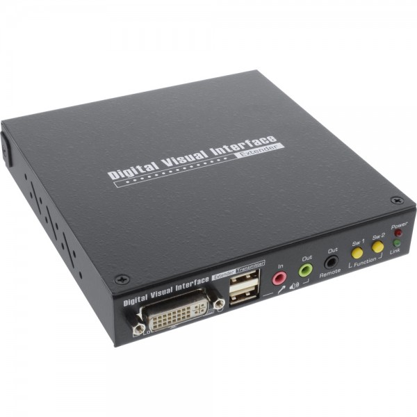 InLine® DVI USB KVM Extender, Verlängerung über UTP, mit lokaler Konsole, mit Audio, bis 100m