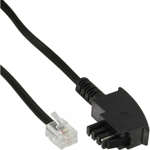 InLine® TAE-F Kabel, für Telekom/Siemens-Geräte, TAE-F Stecker an RJ11 Stecker, 20m