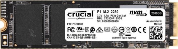 Crucial P1 SSD 500GB, M.2 (CT500P1SSD8)