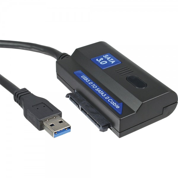 InLine® USB 3.0 zu SATA 6Gb/s Konverter Kabel, 1,2m mit Netzteil