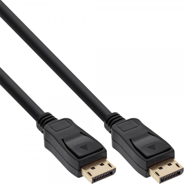 InLine® DisplayPort Kabel, schwarz, vergoldete Kontakte, 1,5m