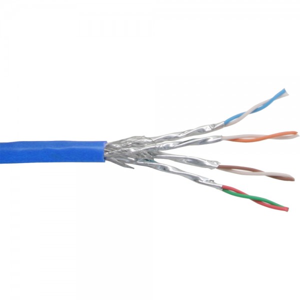 InLine® Patchkabel Cat.6 S/FTP (PiMf), blau, AWG27, PVC, CU, 100m
