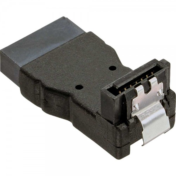 InLine® SATA Adapter Stecker / Buchse, gewinkelt nach unten