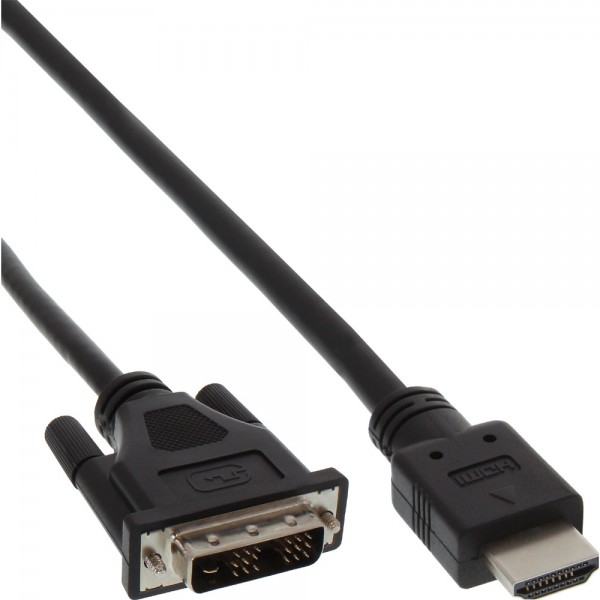 InLine® HDMI-DVI Adapterkabel, HDMI Stecker auf DVI 18+1 Stecker, 1m