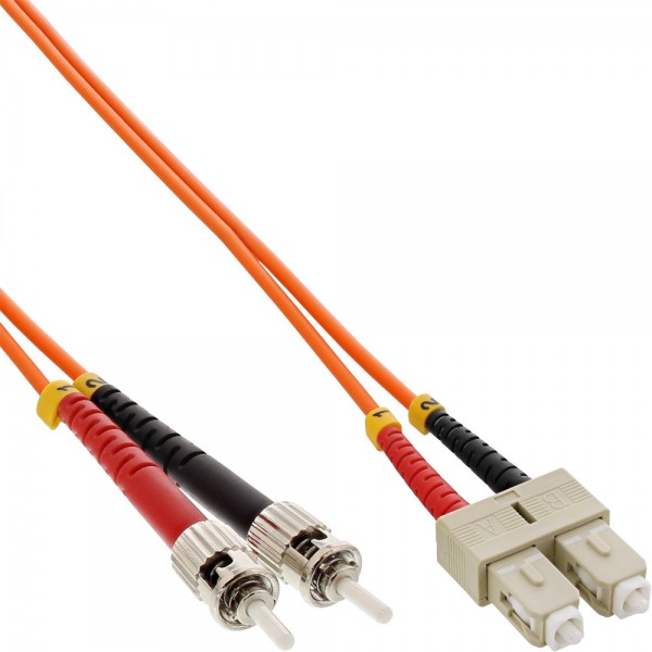 InLine® LWL Duplex Kabel, SC/ST, 62,5/125µm, OM1, 7,5m