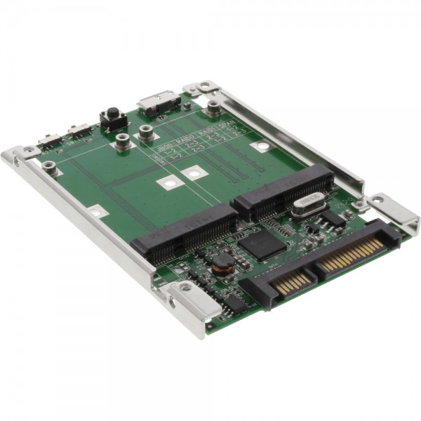 InLine® Laufwerksadapter 2,5", SATA & USB 3.0 auf 2x mSATA, RAID 0,1,JBOD,SPAN