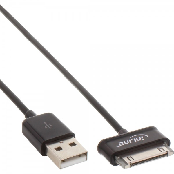 InLine® Samsung Galaxy Tablet USB Kabel, Samsung Stecker an USB A Stecker 1m