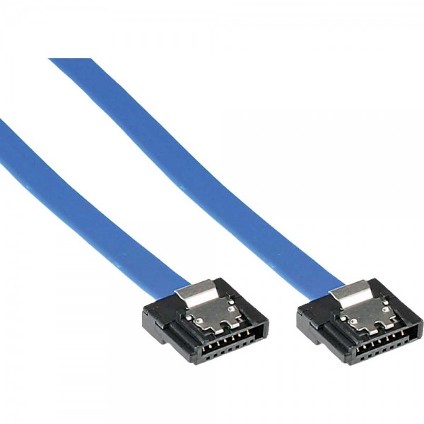 InLine® SATA 6Gb/s Anschlusskabel klein, mit Sicherheitslasche, 0,15m