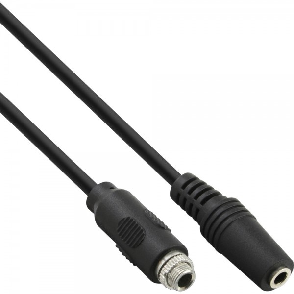 InLine® Audio Adapterkabel zum Einbau mit Gewinde, 3,5mm Stereo Buchse/Buchse, 0,6m