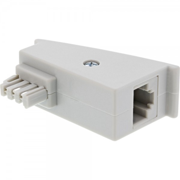 InLine® TAE-F DSL Adapter, TAE-F Stecker auf RJ45 Buchse, 8P2C für Fritzbox