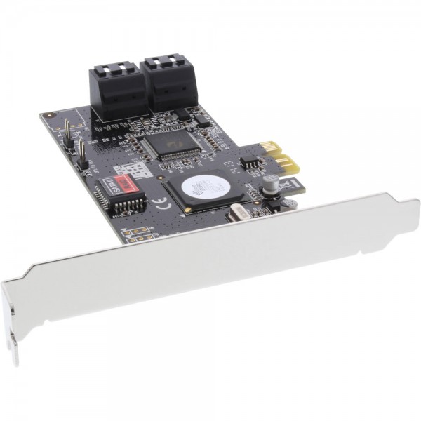 InLine® Schnittstellenkarte, 4x SATA II, RAID 0,1,5,10 PCIe (PCI-Express), inkl. Low profile Slotble