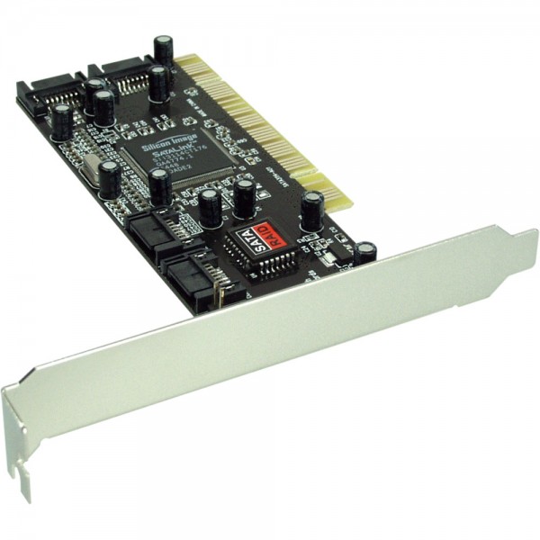InLine® Schnittstellenkarte, SATA RAID Controller Karte 4-Kanal, PCI